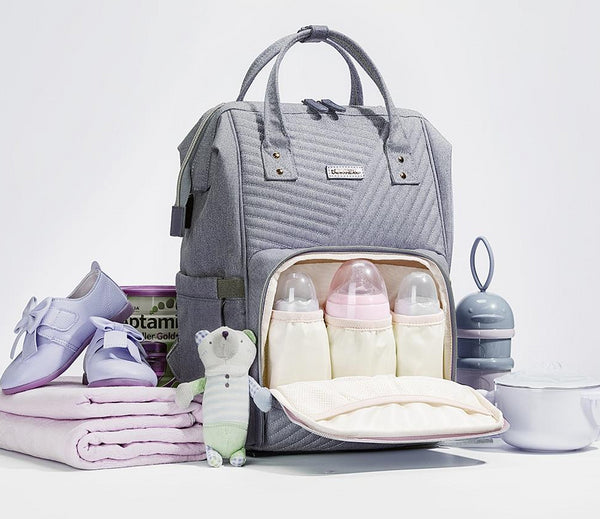 Lulu Pink Diaper Bag + Hooks