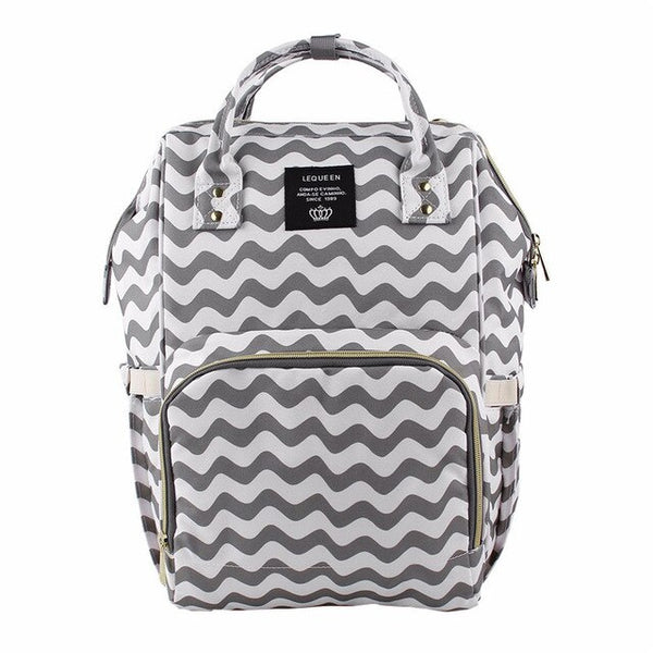 Lequeen New Upgrade Diaper Bag Large Mummy Maternity Nursing Bag Deer Printed Baby Nappy Bags For Mom Travel Baby Backpack