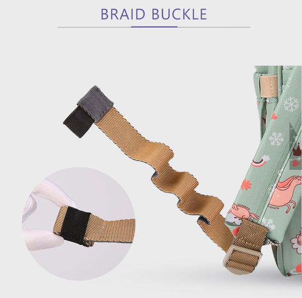 Diego Green Unicorn Diaper Bag